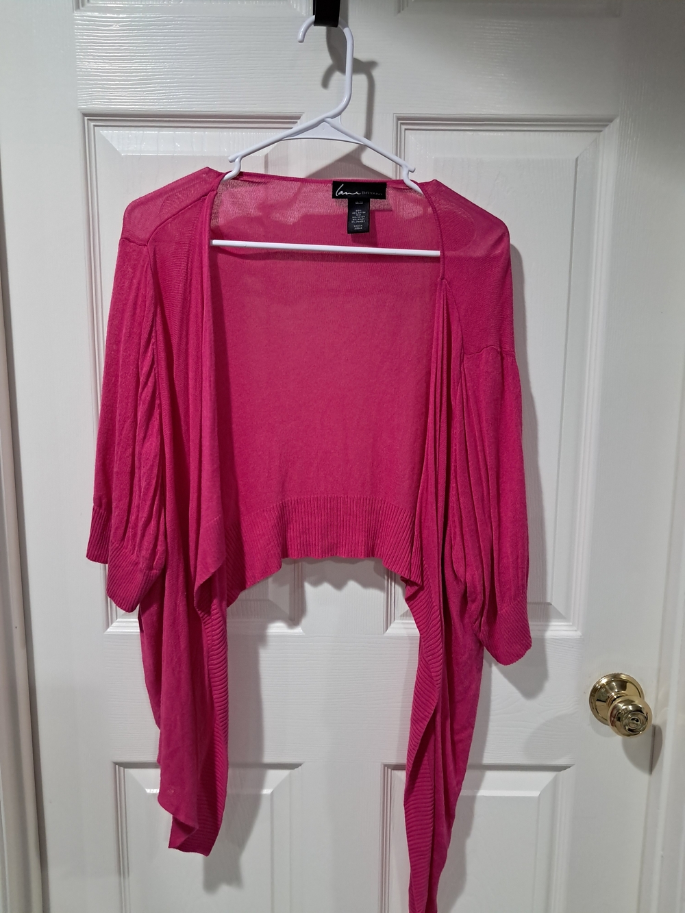 Lane Bryant Hot Pink Open-Front Draped Cardigan